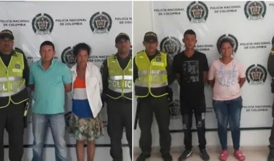 Cuatro de los capturados.