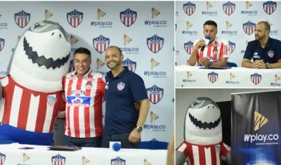 Carlos Londoño, gerente nacional y comercial de WPlay y Jaime Moscote, gerente de mercadeo de Junior.