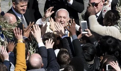 Papa envió un mensaje a los jóvenes en el inicio de la Semana Santa.