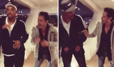 Momentos en que Will Smith baila salsa junto a Marc Anthony.
