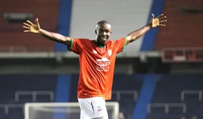 Daniel Moreno celebrando el segundo gol de la noche.