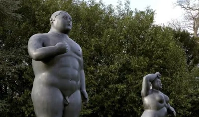 La escultura de Botero "Adán y Eva".