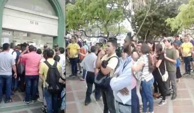 Congestión de ciudadanos en la Delegación Departamental del Atlántico.
