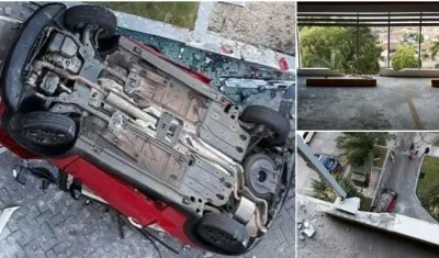 Así quedó el vehículo después del accidente.