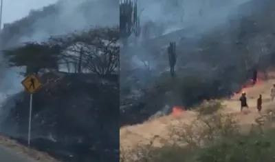 Un incendio forestal se registra a esta hora en el Cerro Ziruma