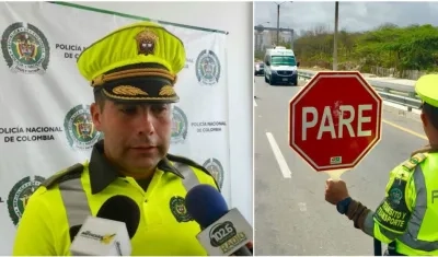 Mayor Gustavo Chaparro, comandante de la Policía de Tránsito de Barranquilla.