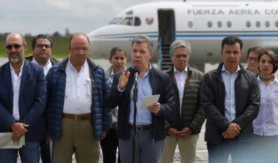 Presidente Santos desde Catam habló sobre la reconstrucción de Mocoa.