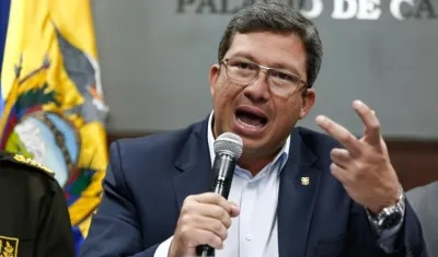 El ministro del Interior de Ecuador, César Navas.