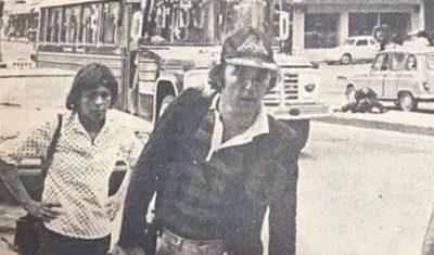 El cantante Rubén Blades en las calles de Barranquilla.