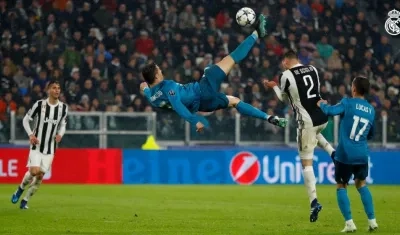Momento del gol de Cristiano Ronaldo. 