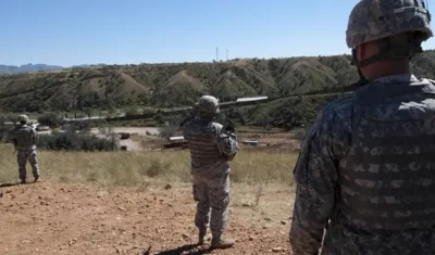 Guardia Nacional en frontera con México