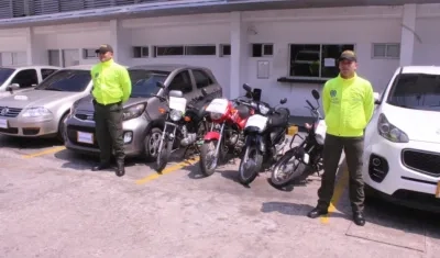 Vehículos recuperados.