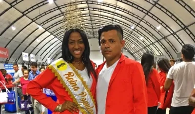 Daneska Camargo, Reina Popular 2018, y Alberis Suárez Miranda.