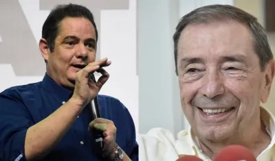 El candidato presidencial Germán Vargas y el dirigente de Cambio Radical Fuad Char.