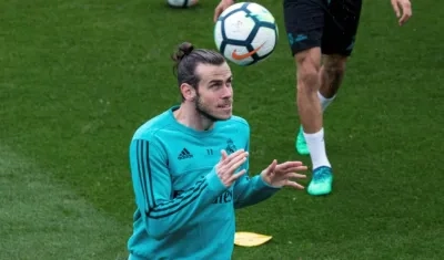 Gareth Bale, durante un entrenamiento. 