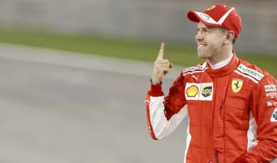 Sebastian Vettel, piloto alemán de Ferrari. 