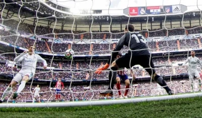 Acción del gol de Cristiano Ronaldo. 