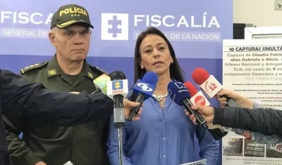 Las autoridades entregando detalles de la operación.