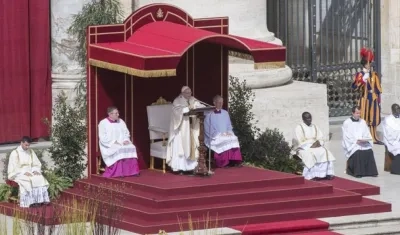 El Papa Francisco en una misa en El Vaticano.