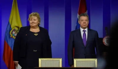 El Presidente Juan Manuel Santos y la Primera Ministra de Noruega.