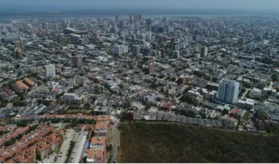 Foto área de la zona del proyecto.