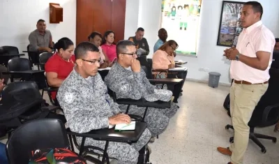 Manuel Andrade, Secretario de Gobierno, presidiendo el Consejo de Seguridad.