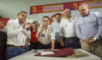 Germán Vargas Lleras dijo que este acuerdo es "sin mermelada".