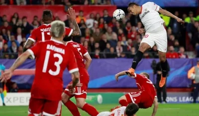 El delantero colombiano del Sevilla, Luis Muriel