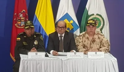 En rueda de prensa, la Fiscalía y el Gaula dieron a conocer el operativo.