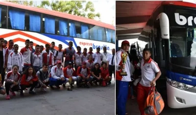 La delegación de lucha del Atlántico retornó a Barranquilla, luego de un calvario de 4 días.