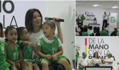 La Primera Dama Katia Nule y el Secretario Distrital de Gestión Social, Santiago Vásquez.