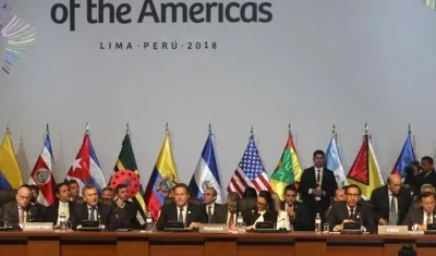 VIII Cumbre de las Américas en Lima, Perú.