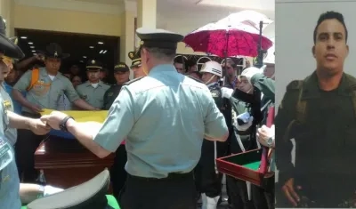 Con honores fue despedido el patrullero en su tierra natal.