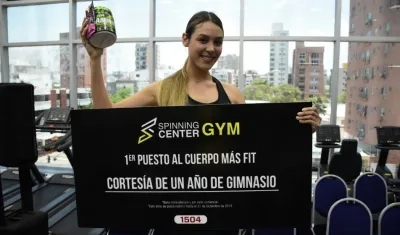 Vayira Viecco, ganadora del cuerpo más Fit del concurso.