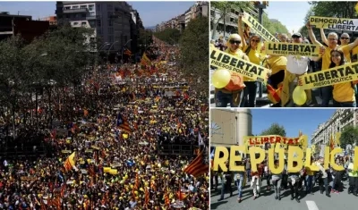 Imágenes de la marcha de este domingo. 