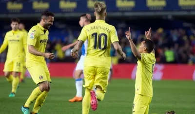 Carlos Bacca celebra el gol que le marcó al Leganés. 