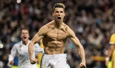 Cristiano Ronaldo tras marcar el gol de la clasificación ante la Juventus.