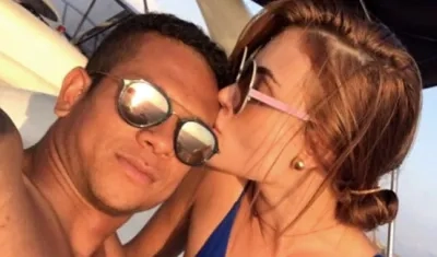 El futbolista Fredy Guarín y la presentadora Sara Uribe.