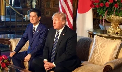El primer ministro de Japón, Shinzo Abe, y el presidente de EEUU, Donald Trump.