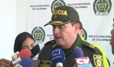 El coronel Engelbert Grijalba, subcomandante de la Policía Metropolitana de Barranquilla.