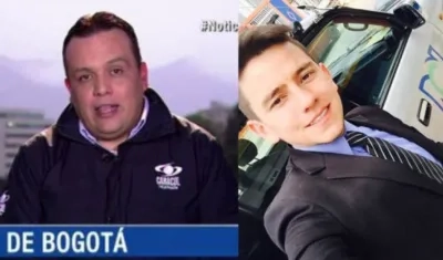 El periodista Edward Porras y Alejandro Silva. 