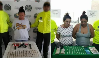 Cindy Paola Domínguez Sierra, Marina Mercedes Alcaza Azca y Kelly Johana Neira Alcanza.