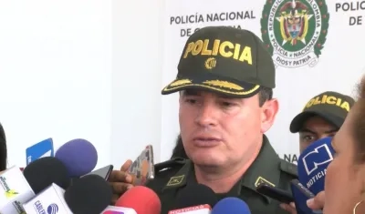 Coronel Engelbert Grijalba, subcomandante de la Policía Metropolitana de Barranquilla.