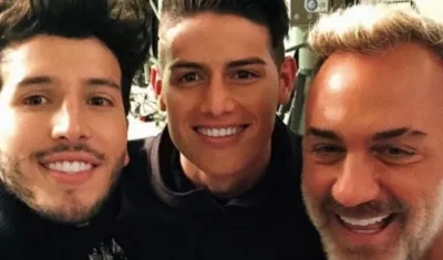 Sebastián Yatra, James Rodríguez y Gianluca Vacchi.