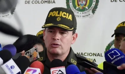 El coronel Engelbert Grijalba, subcomandante de la Policía Metropolitana.