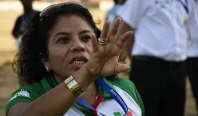 María José Alcalá, jefa de misión de México y exatleta olímpica. 