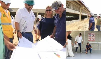 Alcalde Char inspeccionando las sedes del Sena.