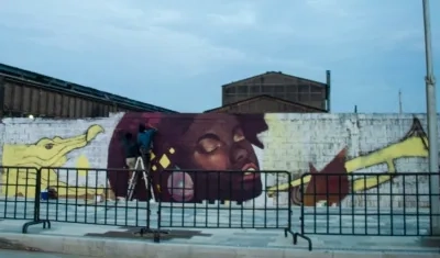 Una de las intervenciones en el Gran Malecón del Río.