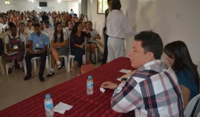 El Personero Jaime Sanjuan durante la instalación del encuentro.