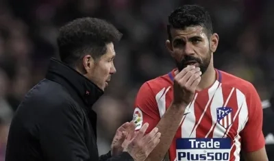 Diego Simeone y Diego Costa.
